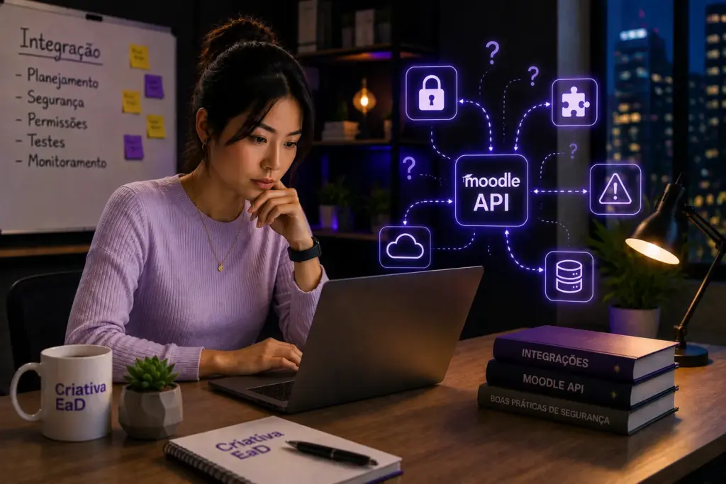 Quais são os principais desafios das integrações com a Moodle™ API?